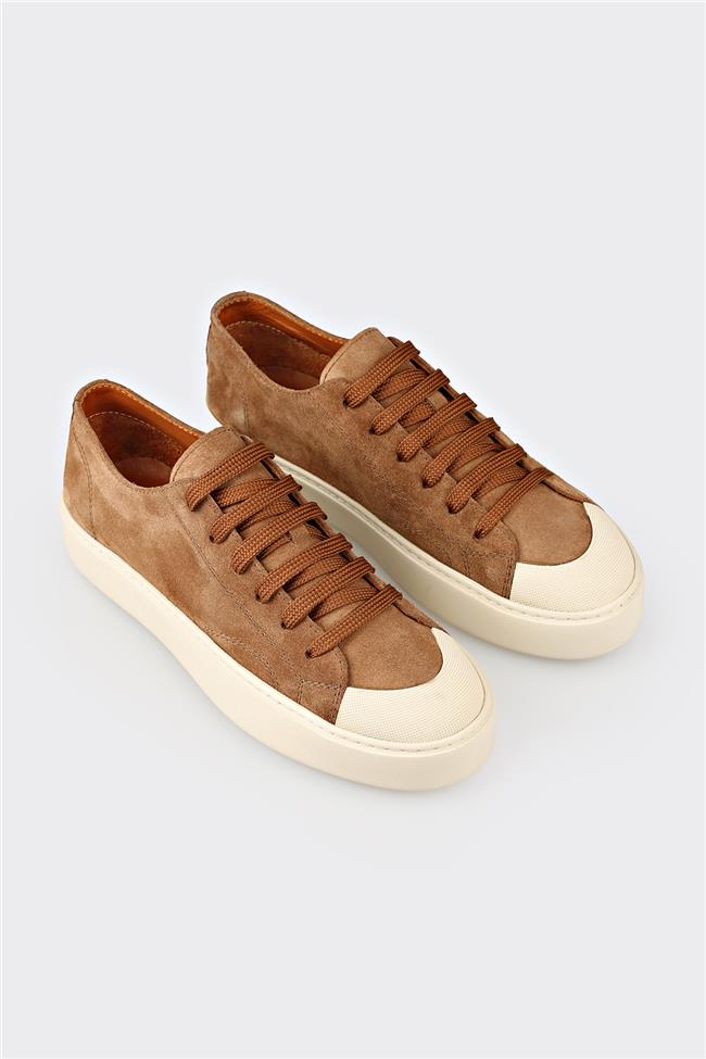 Taba Deri Kadın Spor Ayakkabı