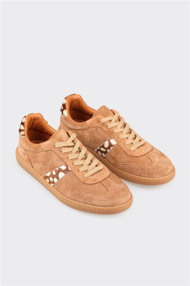 Taba Deri Kadın Spor Ayakkabı