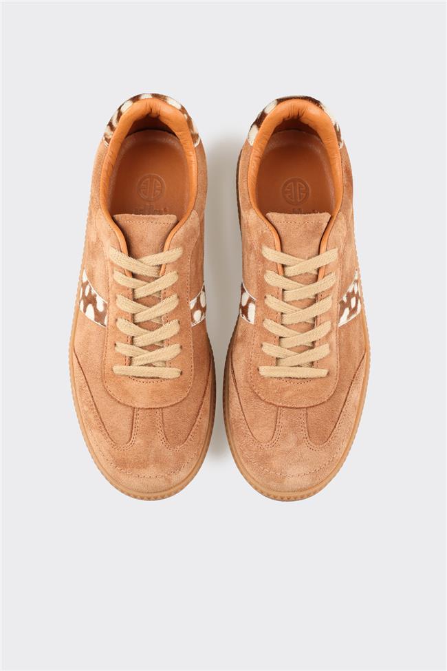 Taba Deri Kadın Spor Ayakkabı