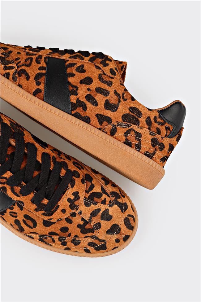 Taba Deri Kadın Spor Ayakkabı