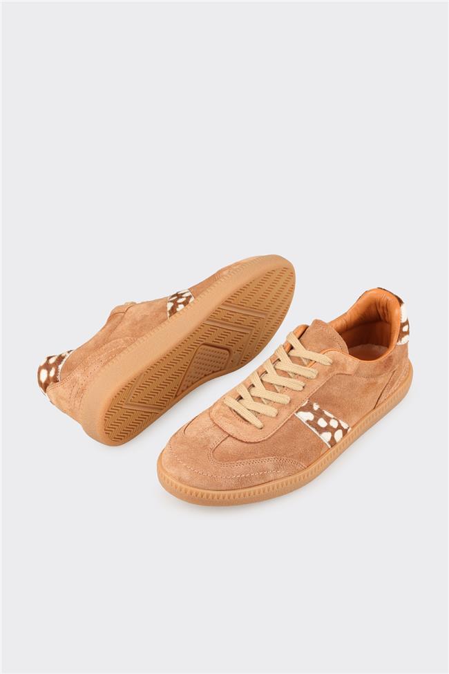 Taba Deri Kadın Spor Ayakkabı