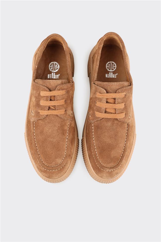 Taba Deri Kadın Spor Ayakkabı