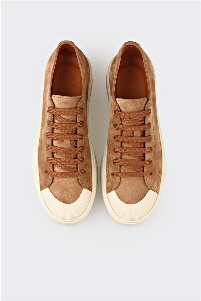 Taba Deri Kadın Spor Ayakkabı