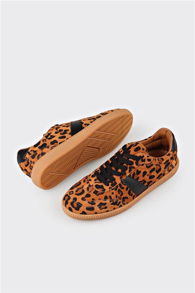 Taba Deri Kadın Spor Ayakkabı