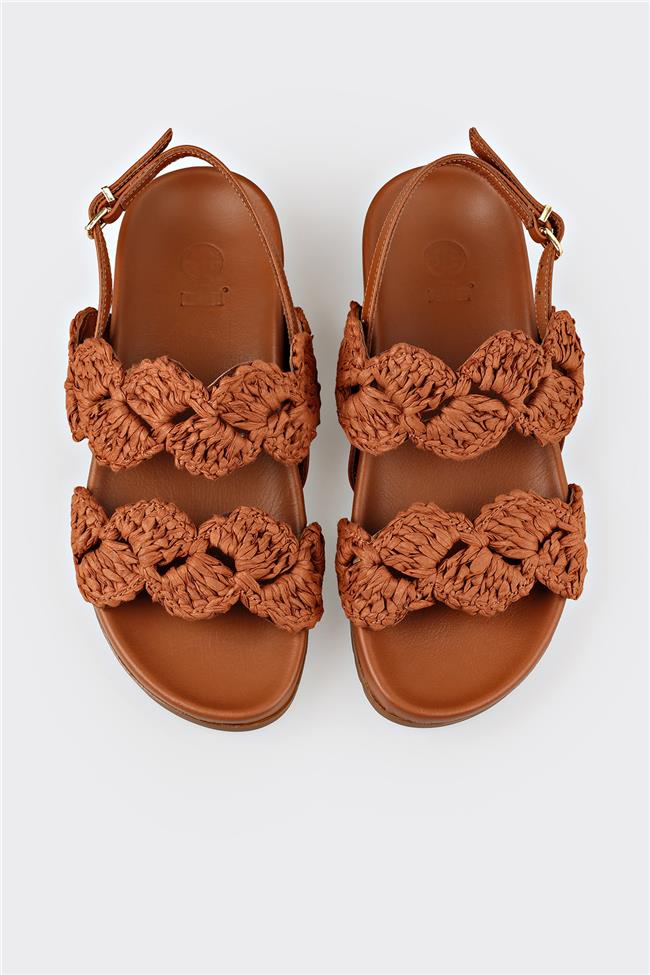 Taba Kadın Düz Sandalet