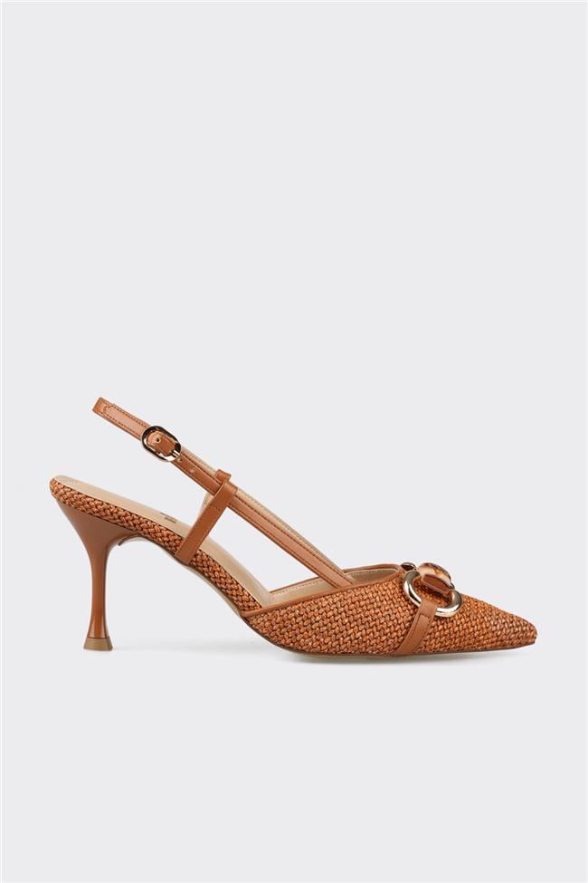 Taba Kadın Topuklu Ayakkabı