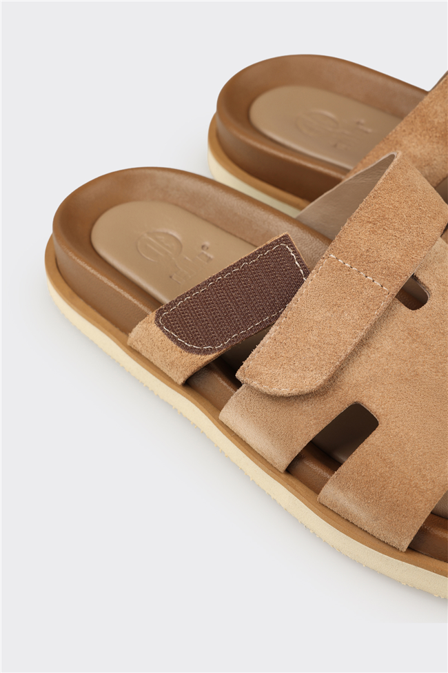 Vizon Deri Erkek Günlük Terlik