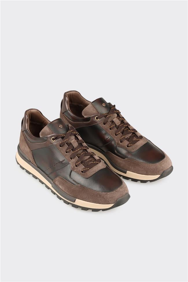 Vizon Deri Erkek Spor Ayakkabı