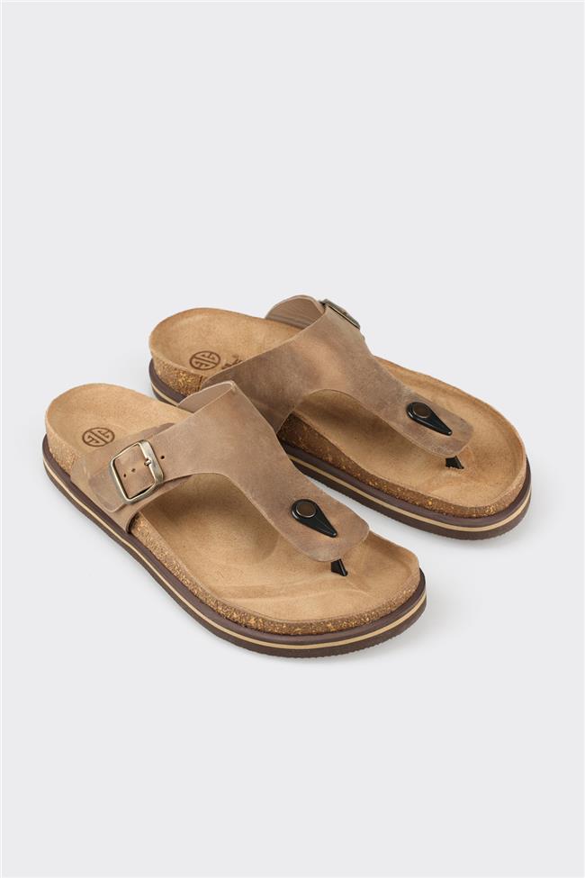 Vizon Deri Erkek Terlik