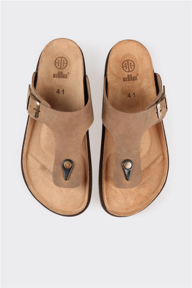 Vizon Deri Erkek Terlik