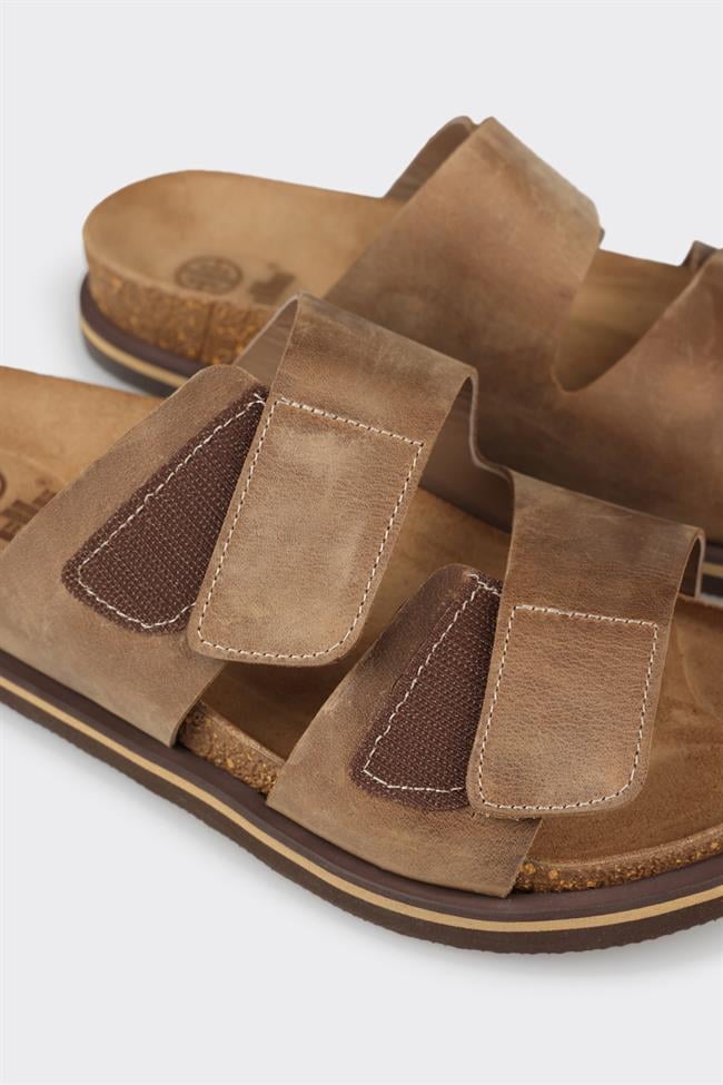 Vizon Deri Erkek Terlik