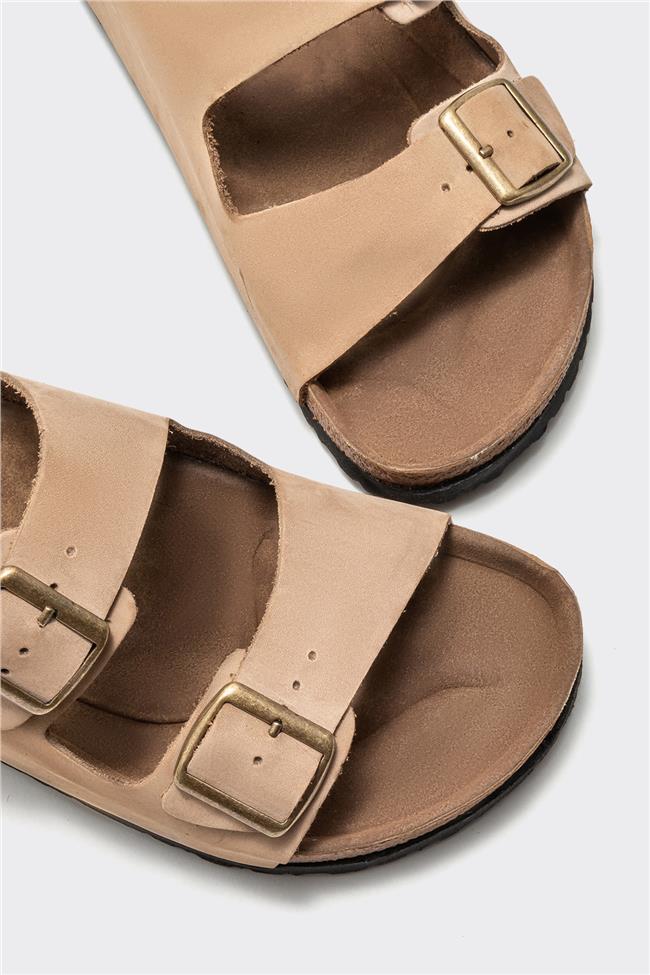 Vizon Deri Erkek Terlik