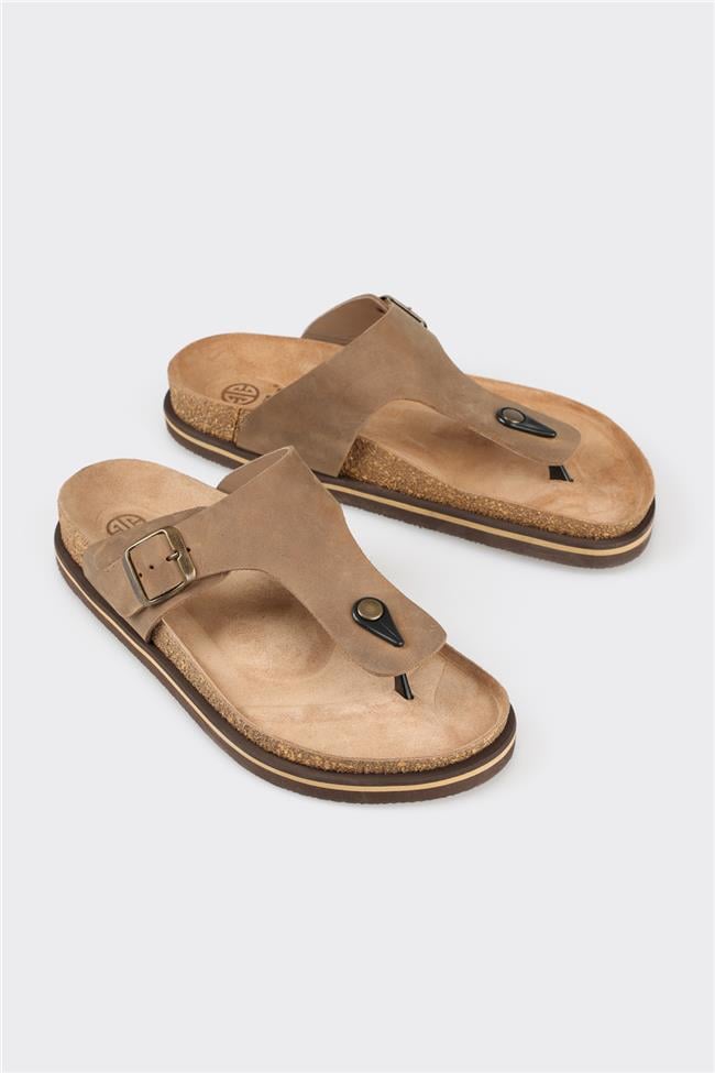 Vizon Deri Erkek Terlik