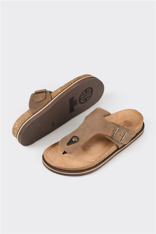 Vizon Deri Erkek Terlik