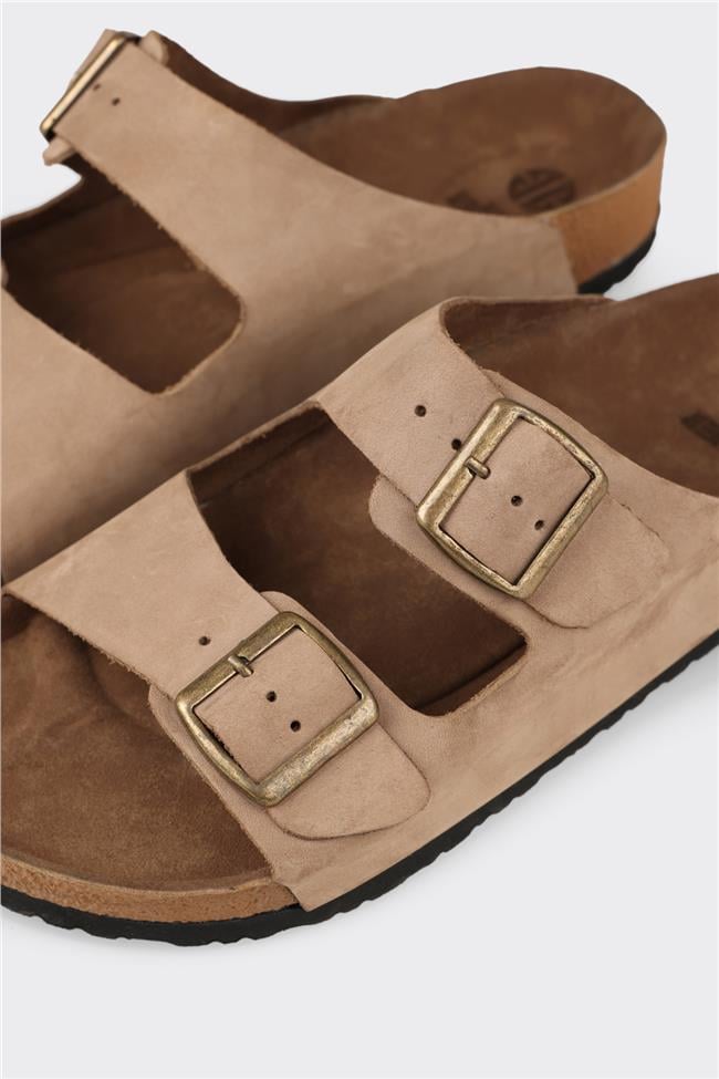 Vizon Deri Erkek Terlik