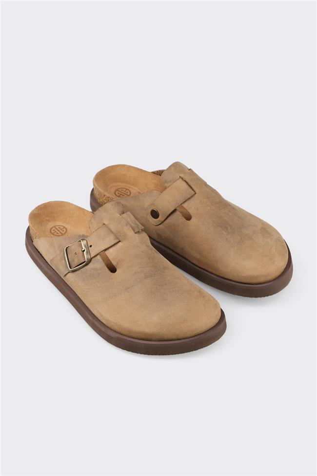 Vizon Deri Erkek Terlik