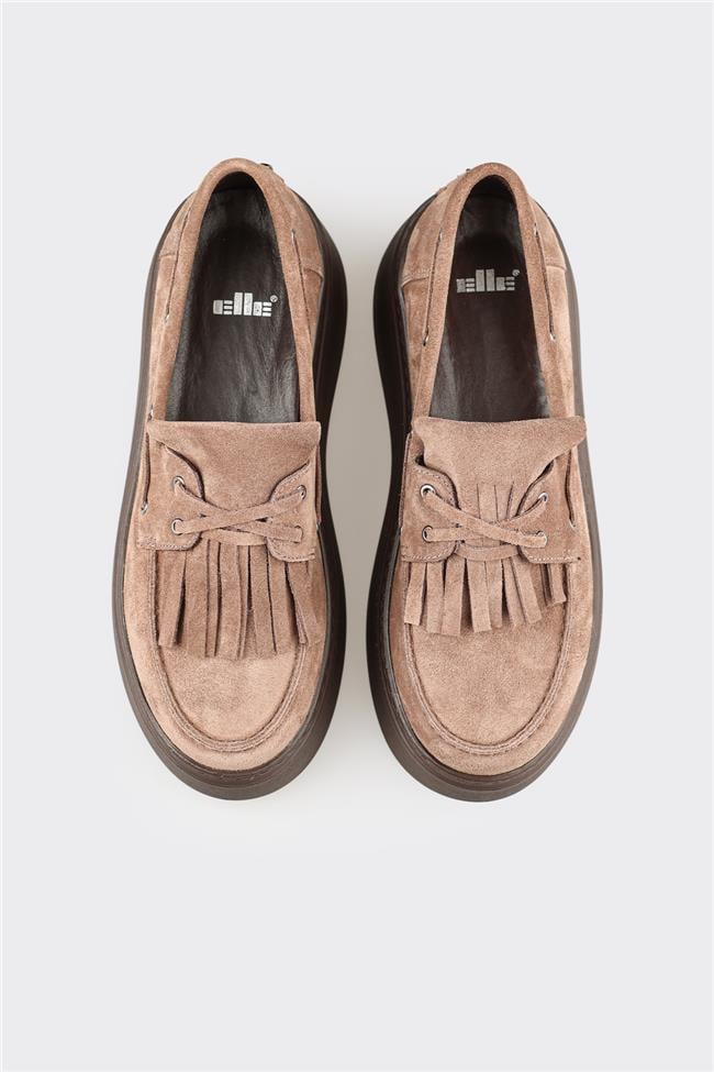 Vizon Deri Kadın Günlük Ayakkabı