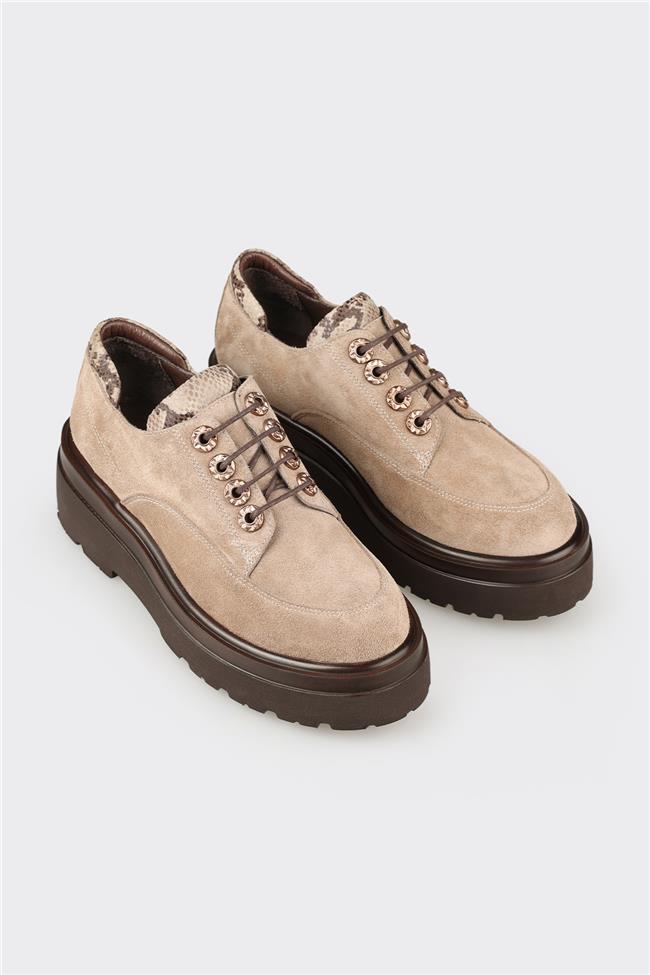 Vizon Deri Kadın Günlük Ayakkabı