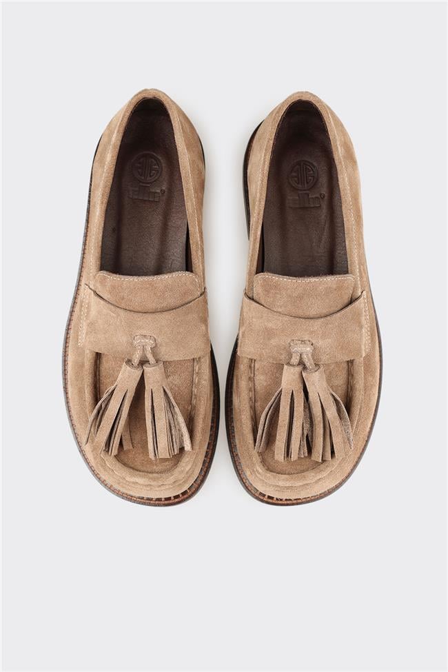 Vizon Deri Kadın Günlük Ayakkabı