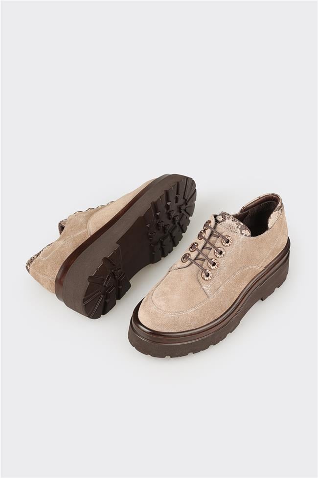 Vizon Deri Kadın Günlük Ayakkabı