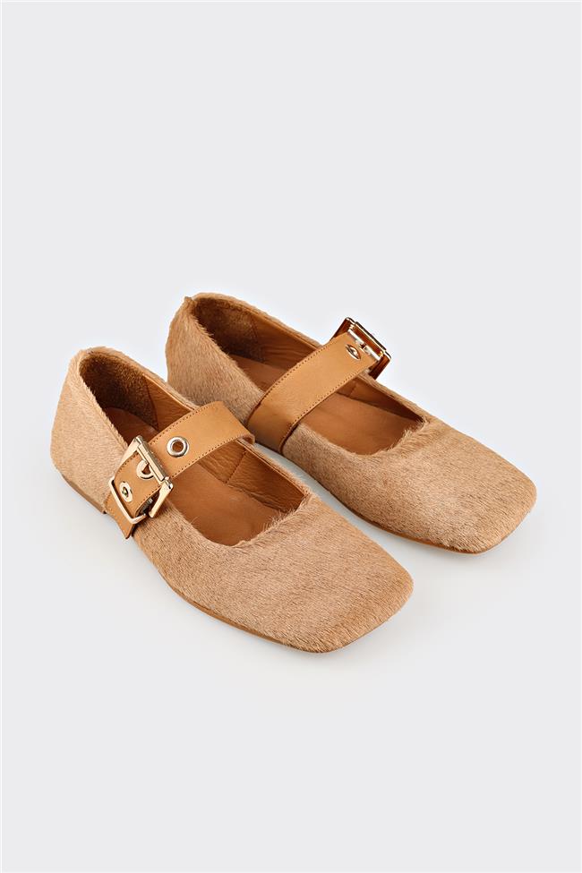 Vizon Deri Kadın Günlük Ayakkabı