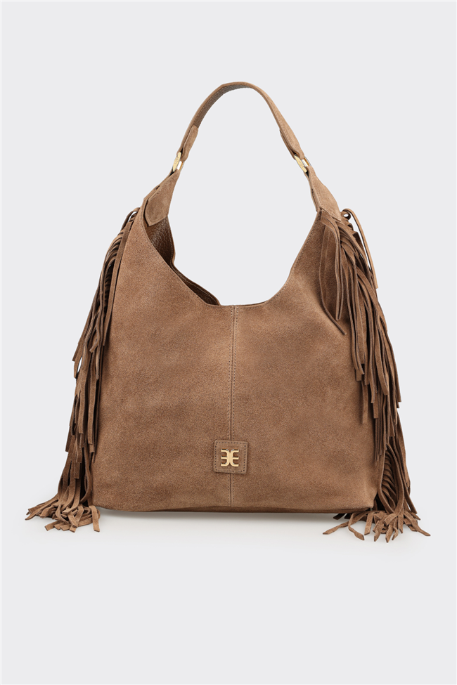 Vizon Deri Kadın Omuz Çantası