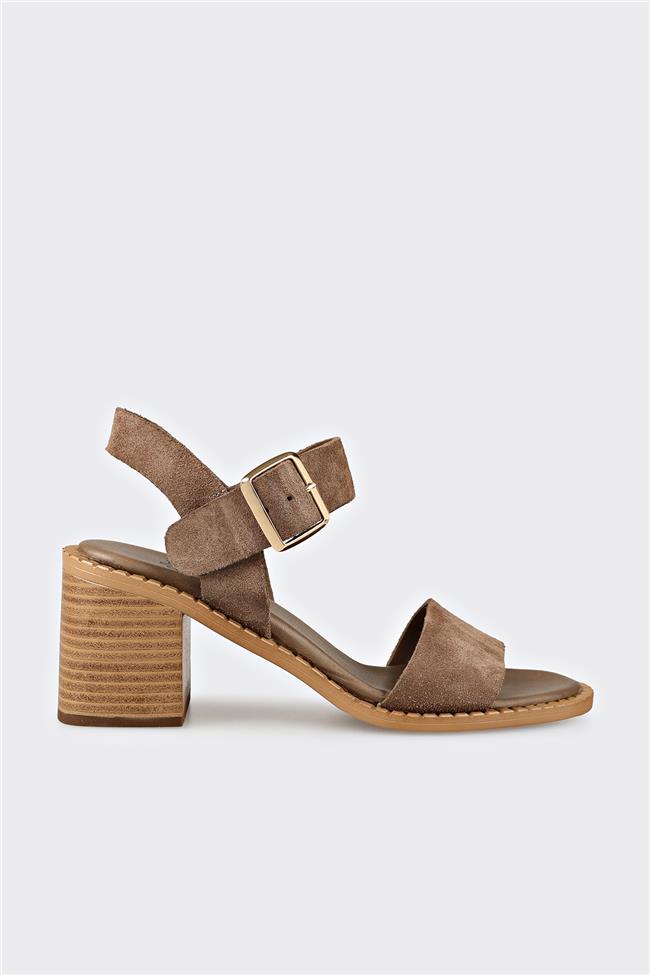 Vizon Deri Kadın Sandalet