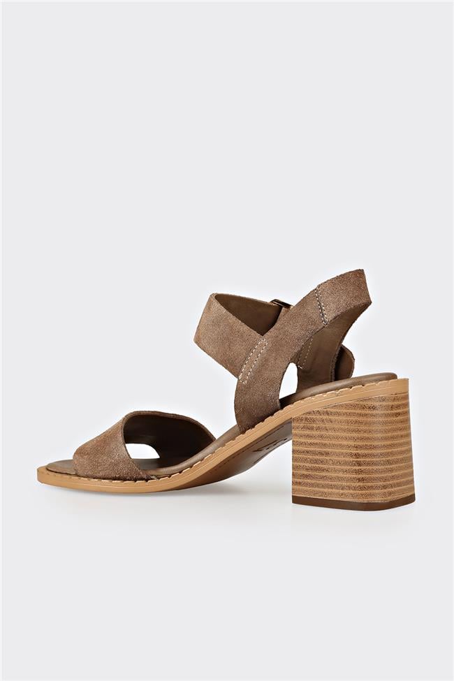 Vizon Deri Kadın Sandalet