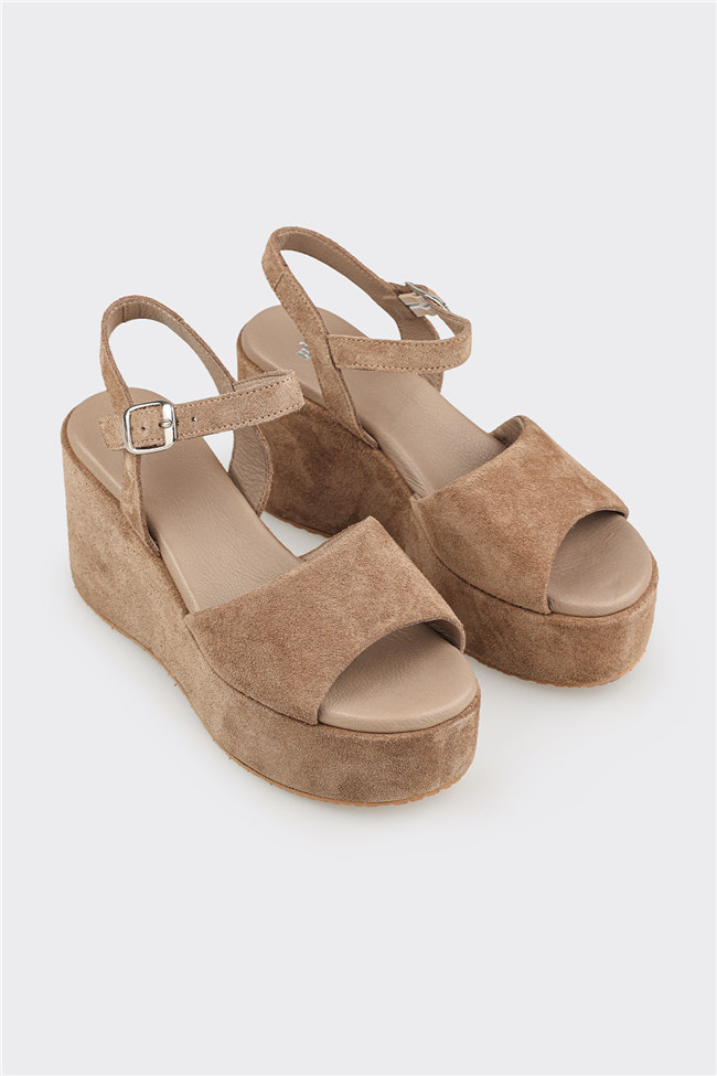 Vizon Deri Kadın Sandalet