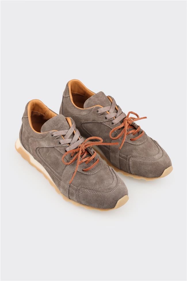 Vizon Deri Kadın Spor Ayakkabı