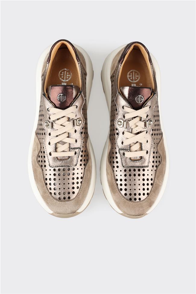 Vizon Deri Kadın Spor Ayakkabı