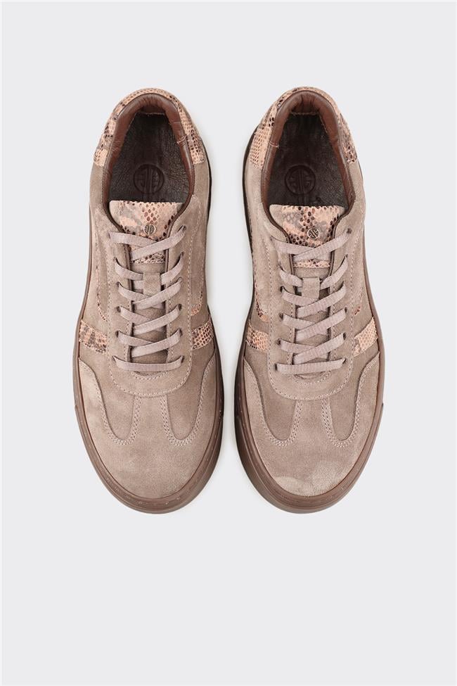 Vizon Deri Kadın Spor Ayakkabı