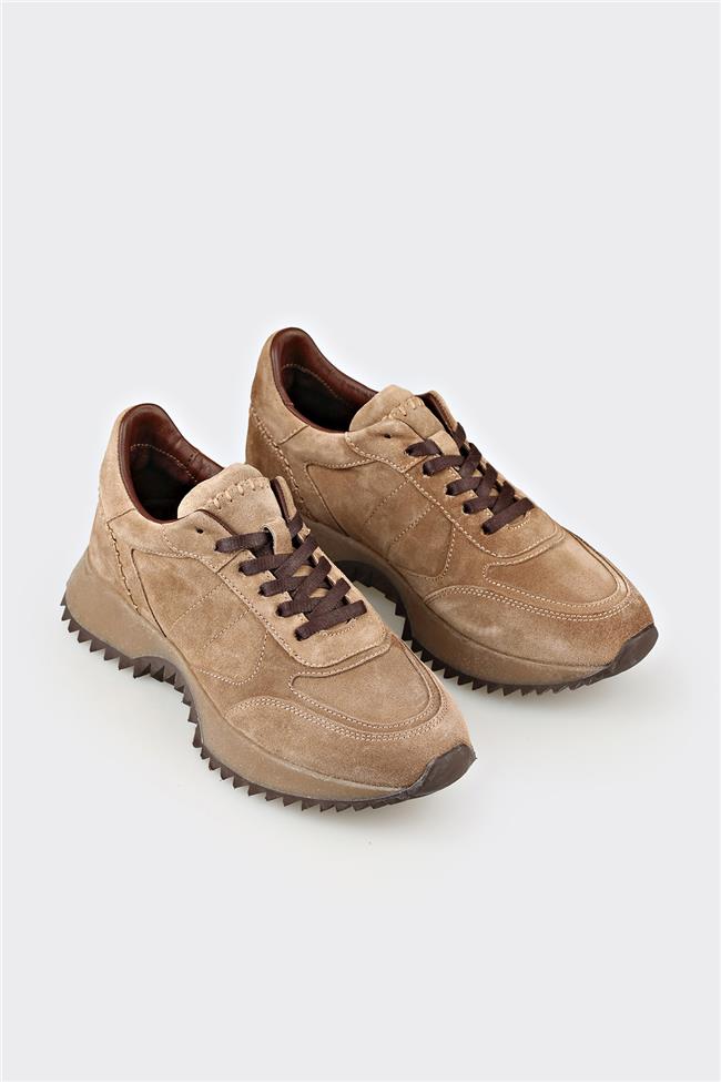 Vizon Deri Kadın Spor Ayakkabı