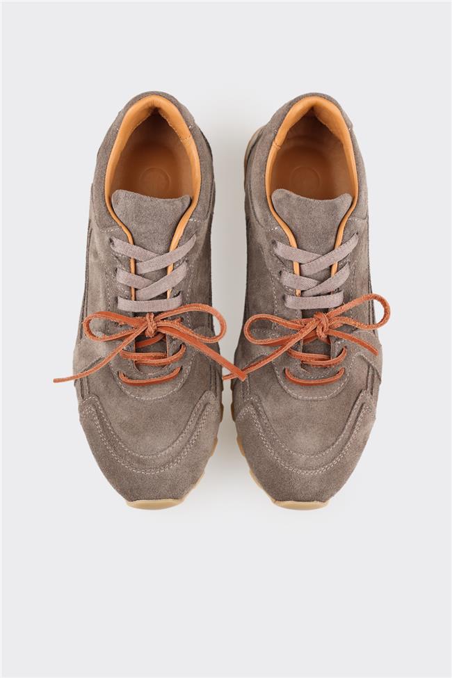 Vizon Deri Kadın Spor Ayakkabı