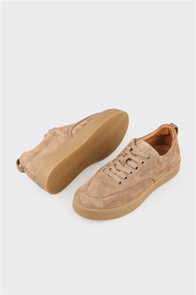 Vizon Deri Kadın Spor Ayakkabı