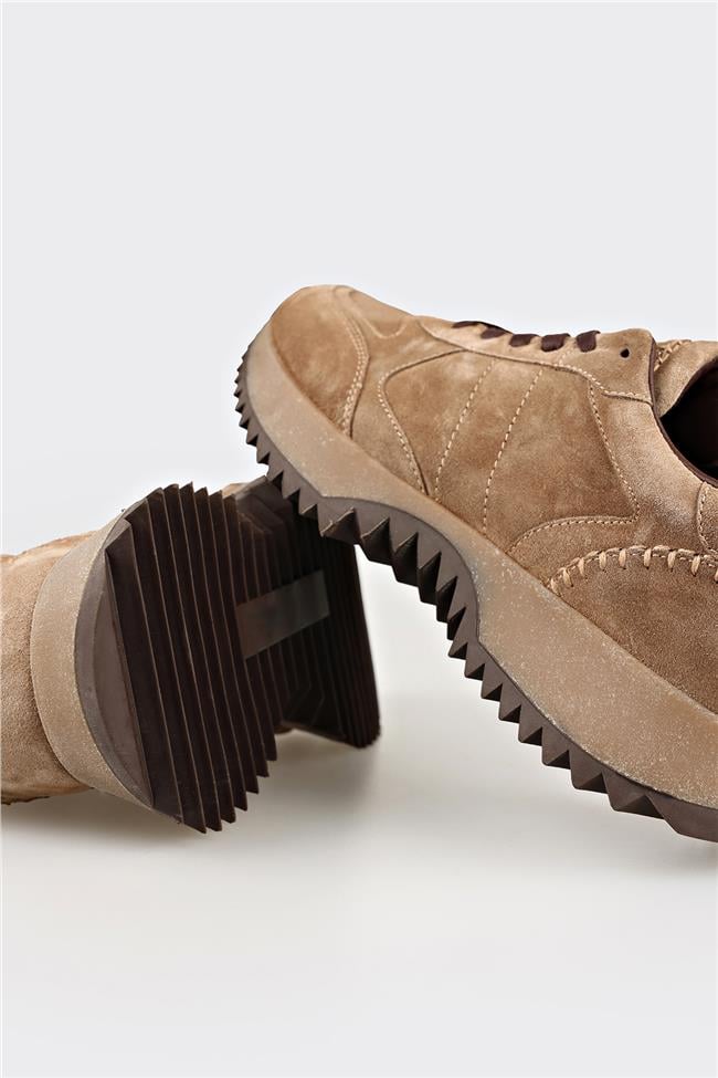 Vizon Deri Kadın Spor Ayakkabı