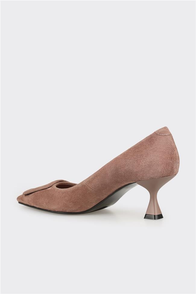 Vizon Deri Kadın Stiletto