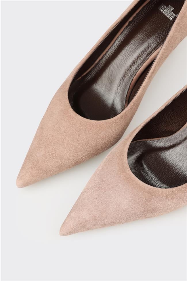 Vizon Deri Kadın Stiletto