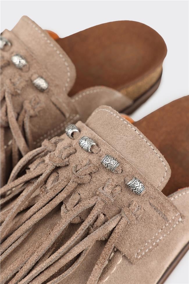 Vizon Deri Kadın Terlik