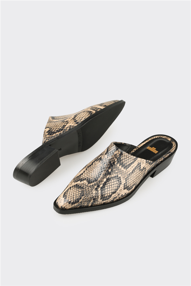 Vizon Deri Kadın Terlik