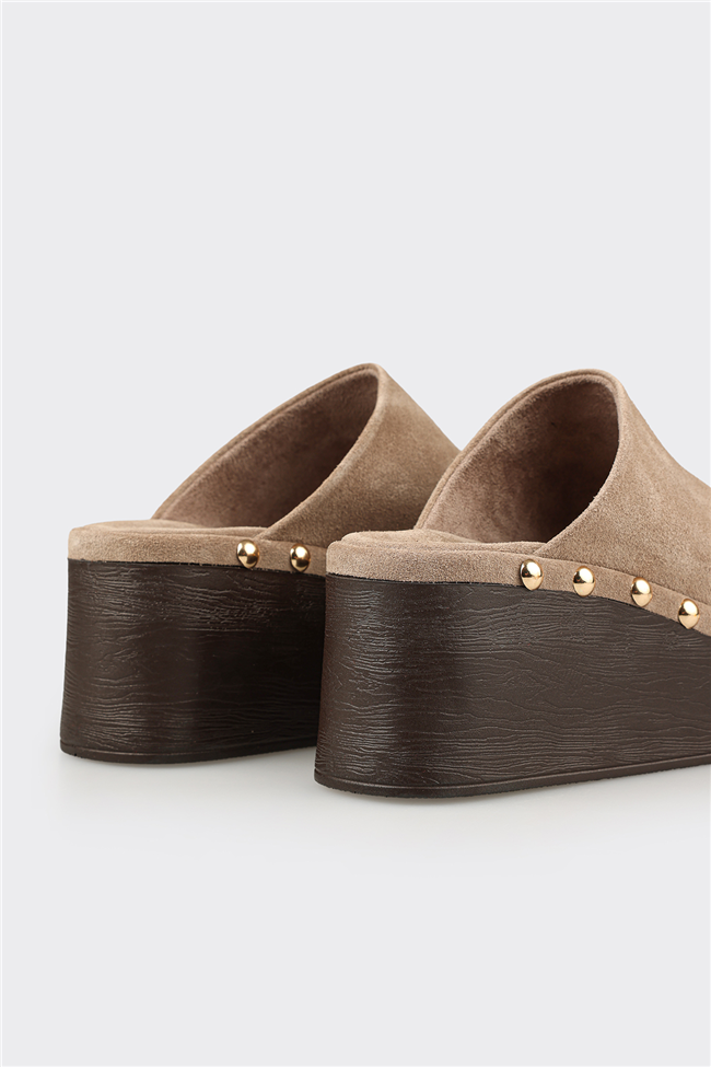 Vizon Deri Kadın Terlik