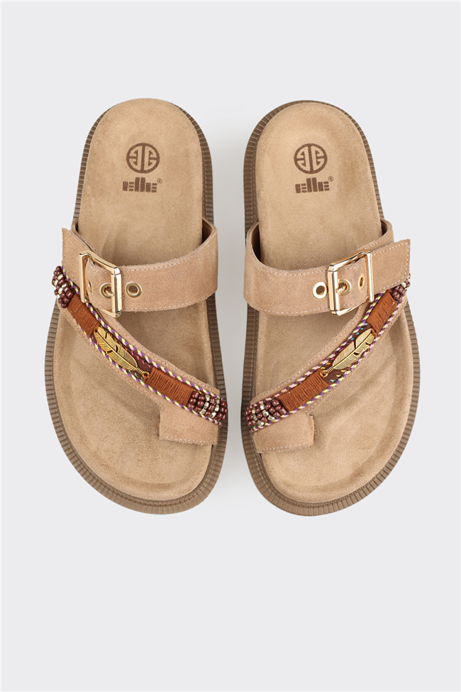 Vizon Deri Kadın Terlik