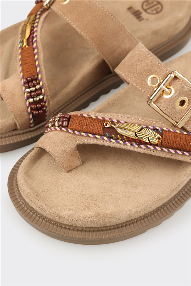 Vizon Deri Kadın Terlik