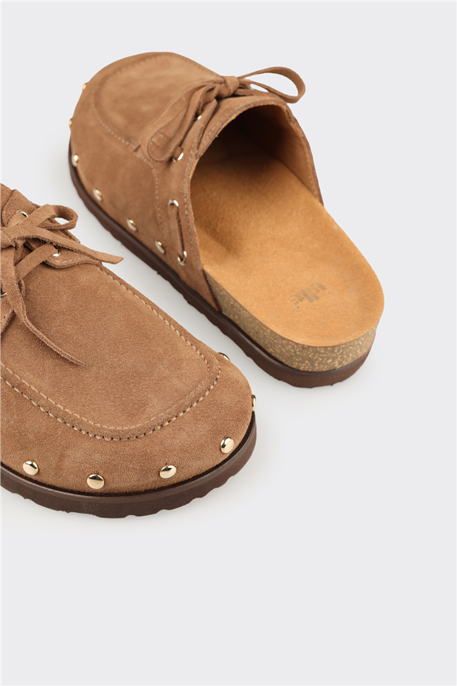 Vizon Deri Kadın Terlik