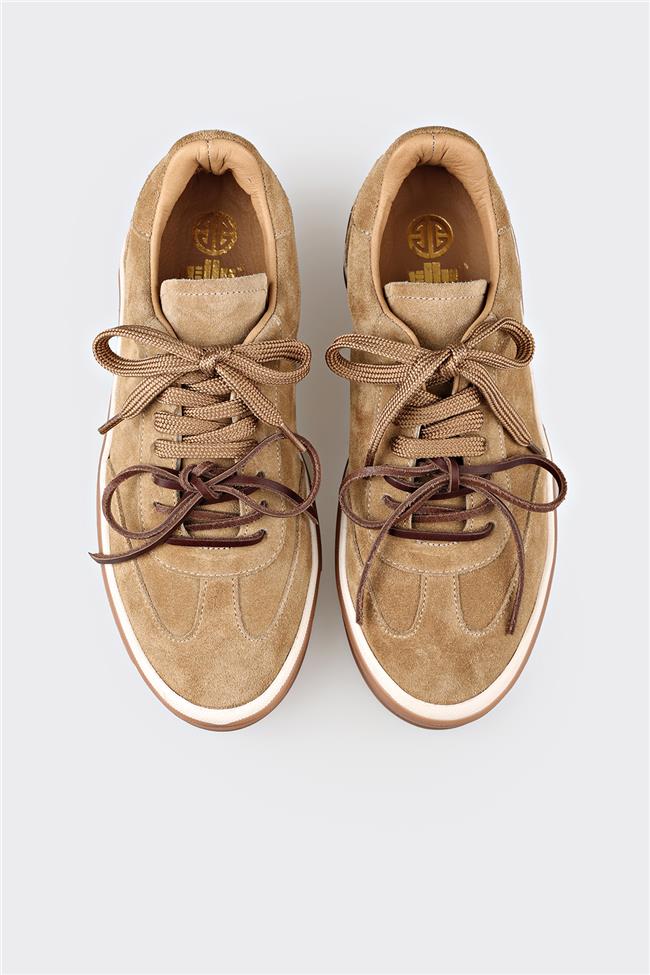 Vizon Deri Kadın Spor Ayakkabı