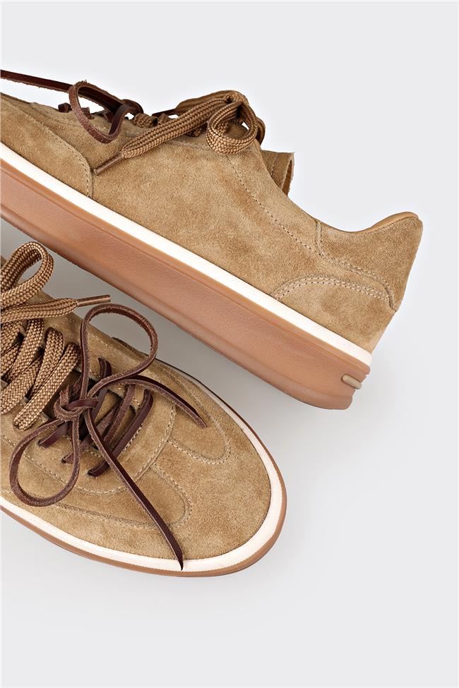 Vizon Deri Kadın Spor Ayakkabı