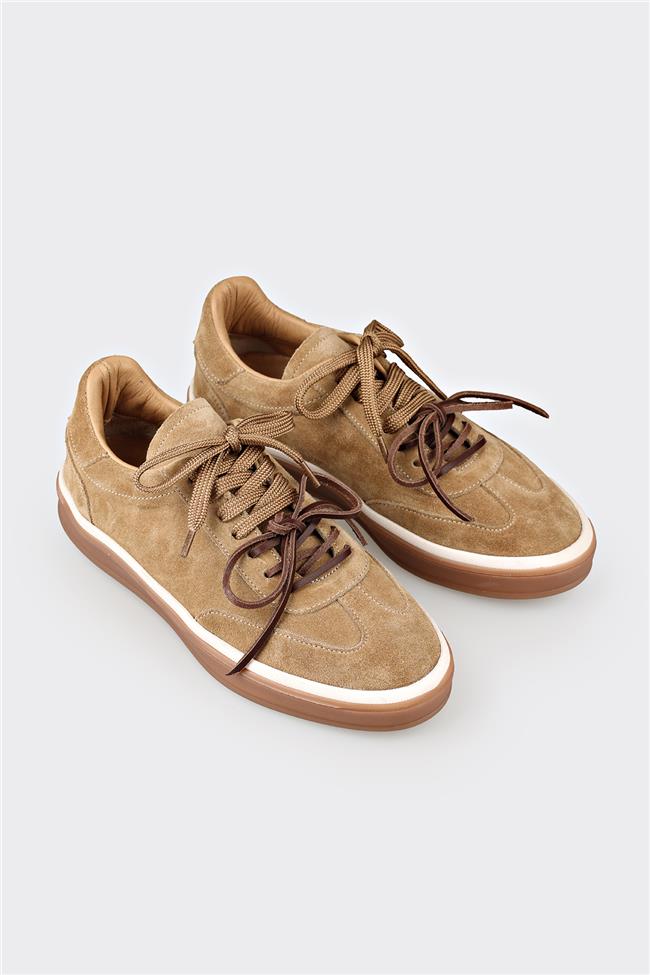 Vizon Deri Kadın Spor Ayakkabı