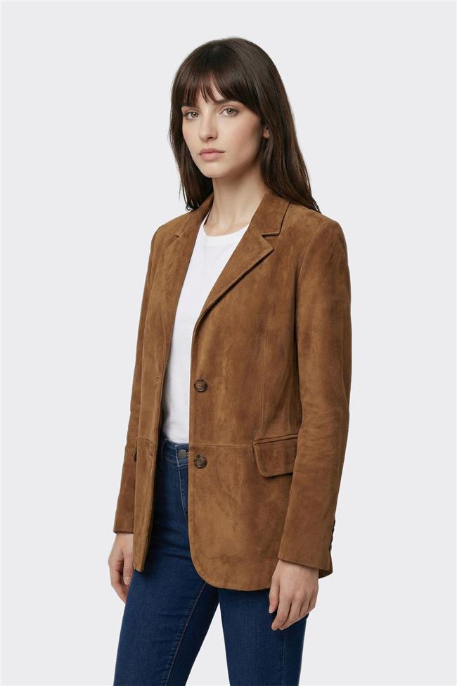 Vizon Kadın Deri Ceket