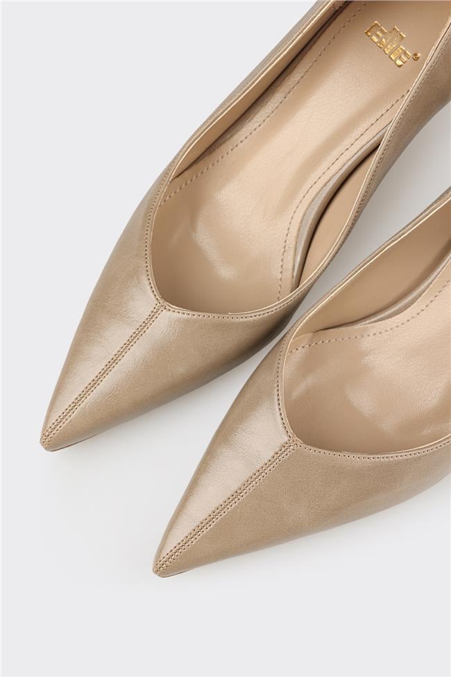 Vizon Kadın Orta Topuk Ayakkabı