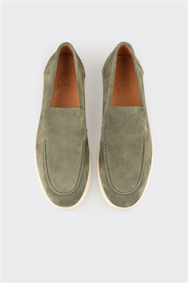 Yeşil Deri Erkek Günlük Ayakkabı